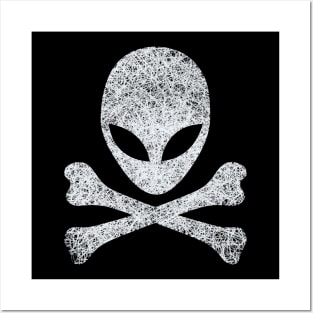 Alien and Crossbones Posters and Art